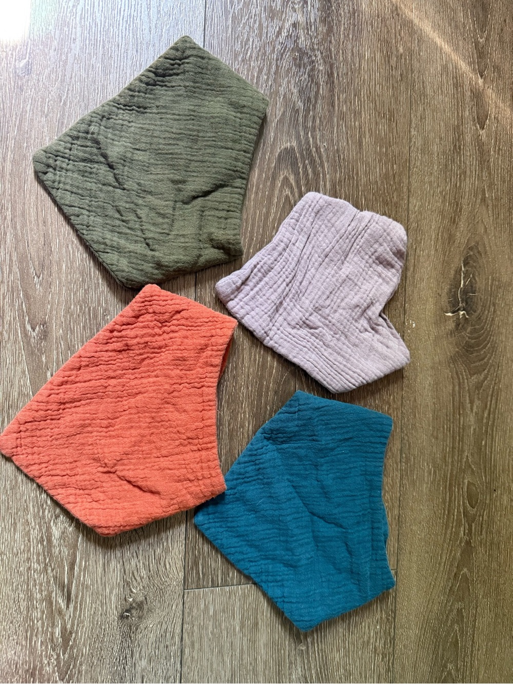 Baby Muslin Bandana Bib Bundle 4 Pack | Earth Tone Bibs